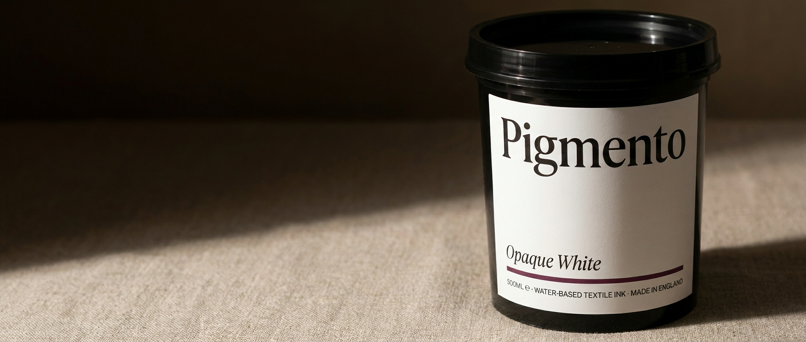 Pigmento ink in the studio, lit naturally