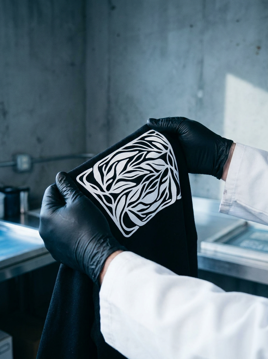 A cured Pigmento print stretched by hand without cracking